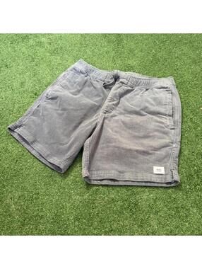 Katin Corduroy Shorts Blue Elastic Waist Casual Beach Size Small Surf Beach